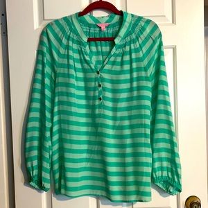 Lilly Pulitzer Elsa striped silk top